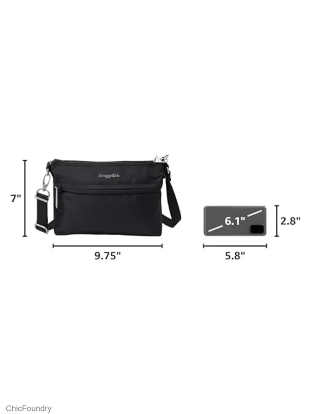Anti-Theft Crossbody Bag with RFID Protection and Cut-Resistant Strap